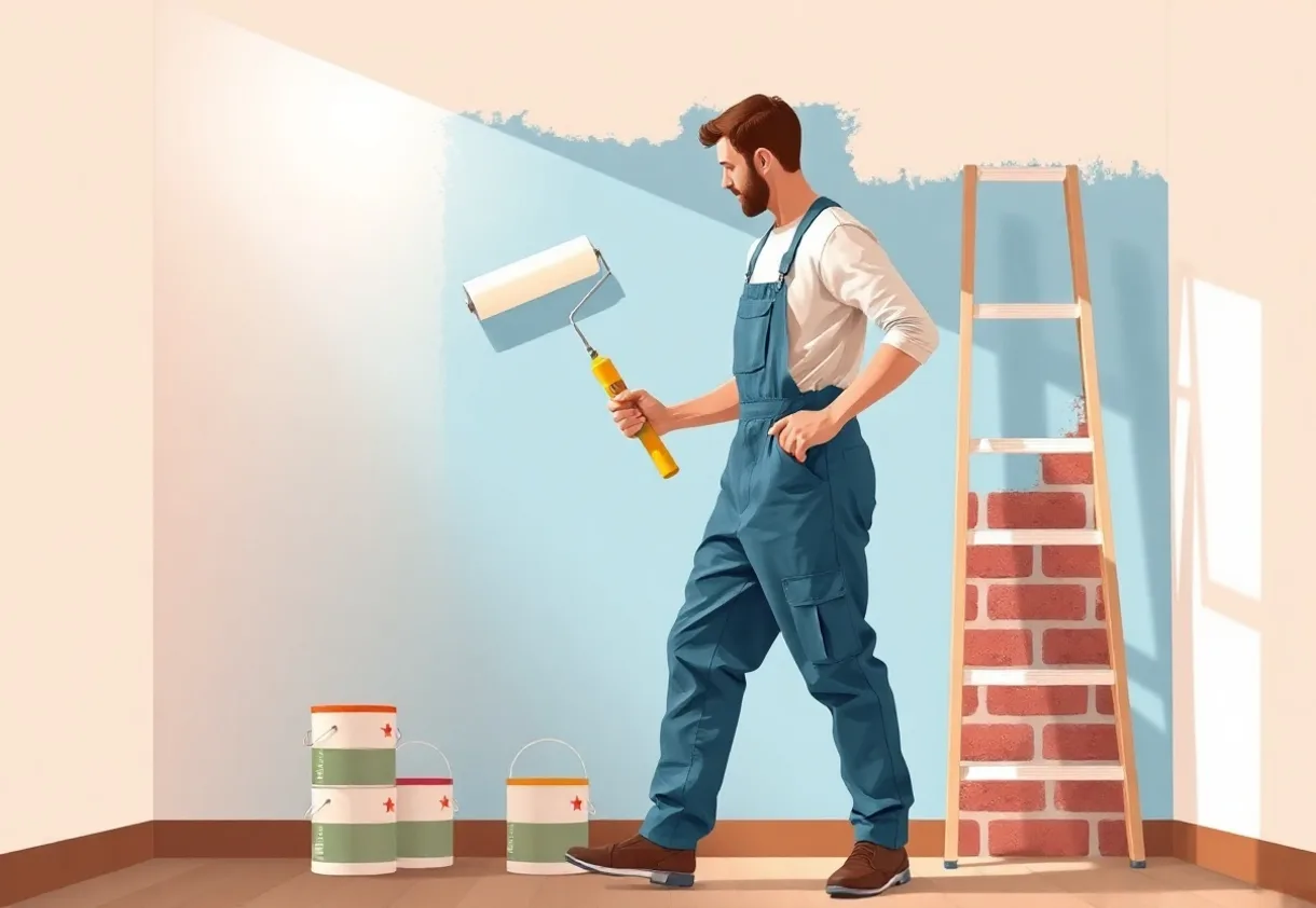 Peintre La Celle-Saint-Cloud 78170 en intervention sur un chantier